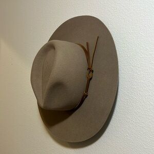 Taupe Wyeth Wide Brimmed Hat